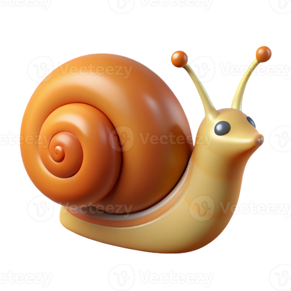 Adorable Snail with Spiral Shell png