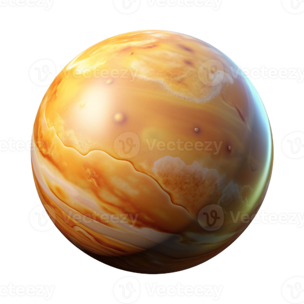 Realistic Venus planet in space png