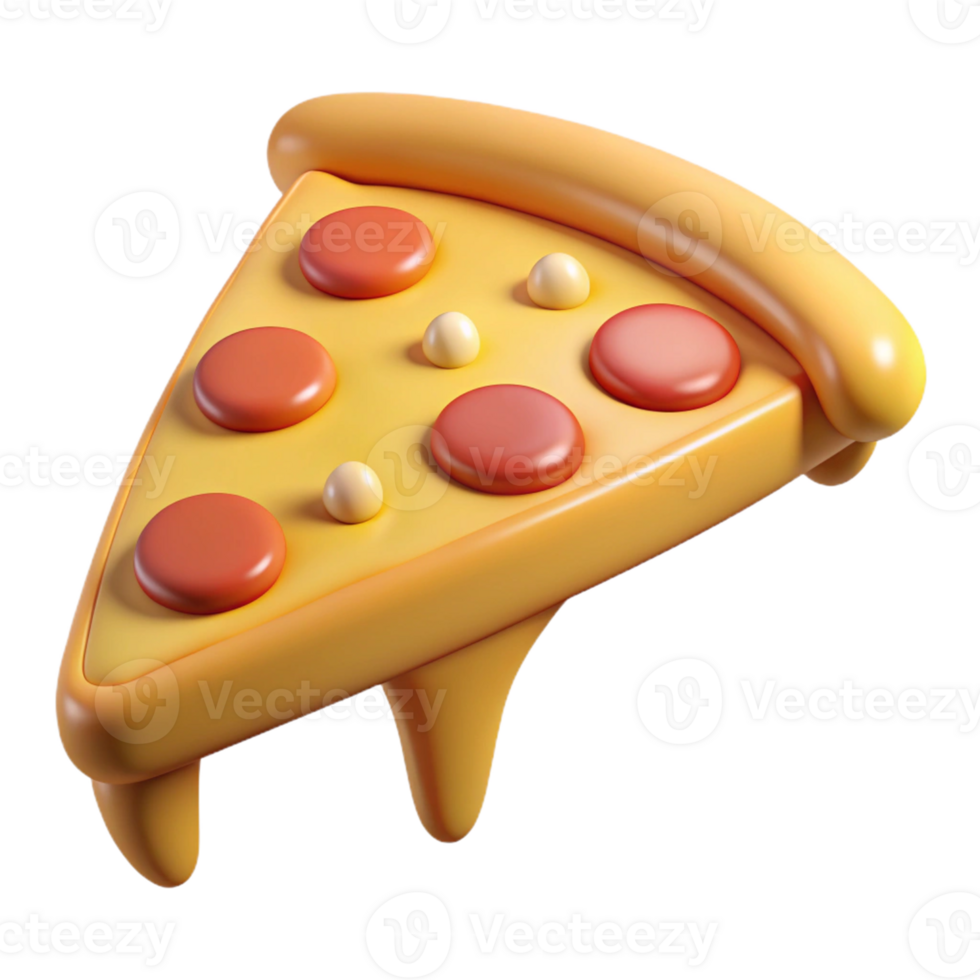 Cheesy pizza slice with toppings png