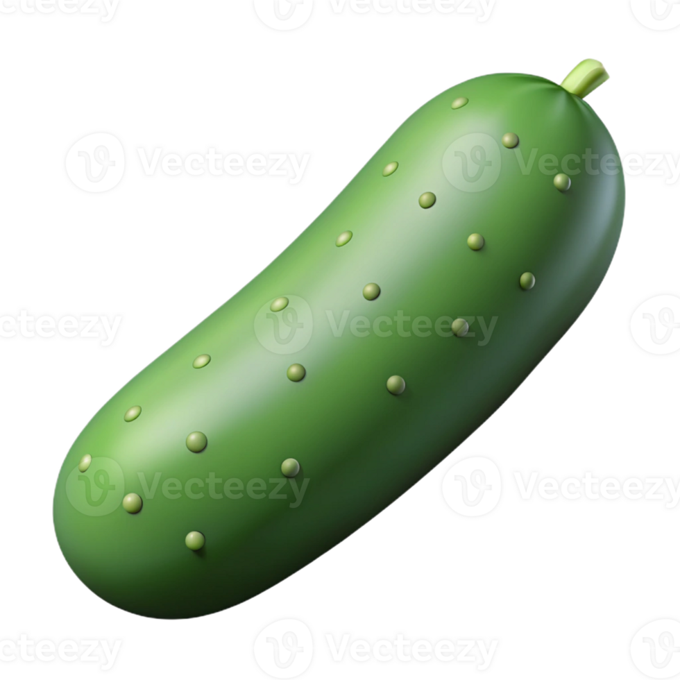 Fresh Green Cucumber with Textured Skin png