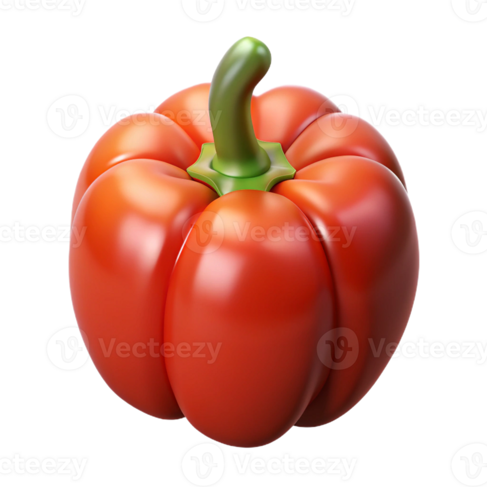 Fresh Red Bell Pepper with Vibrant Color png