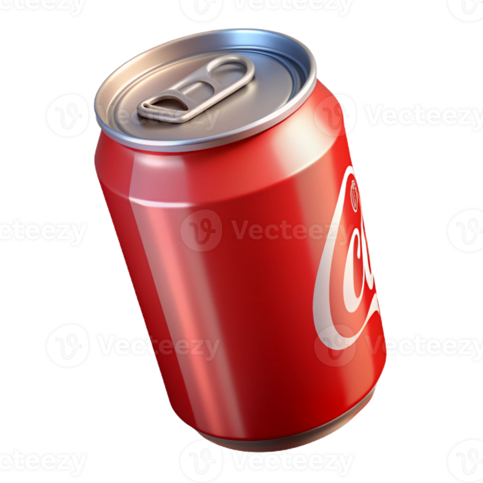 Red Coke Can with Logo Design png