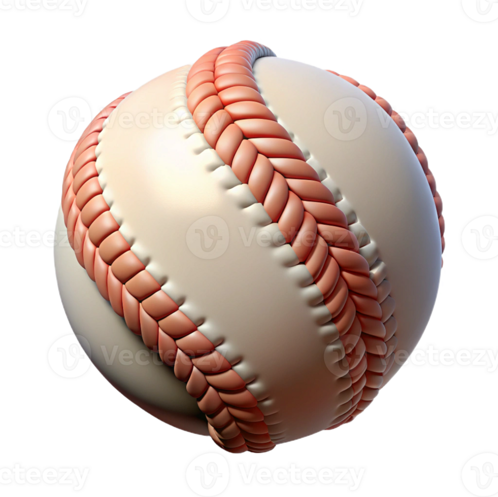 Realistic Baseball with Detailed Stitching png