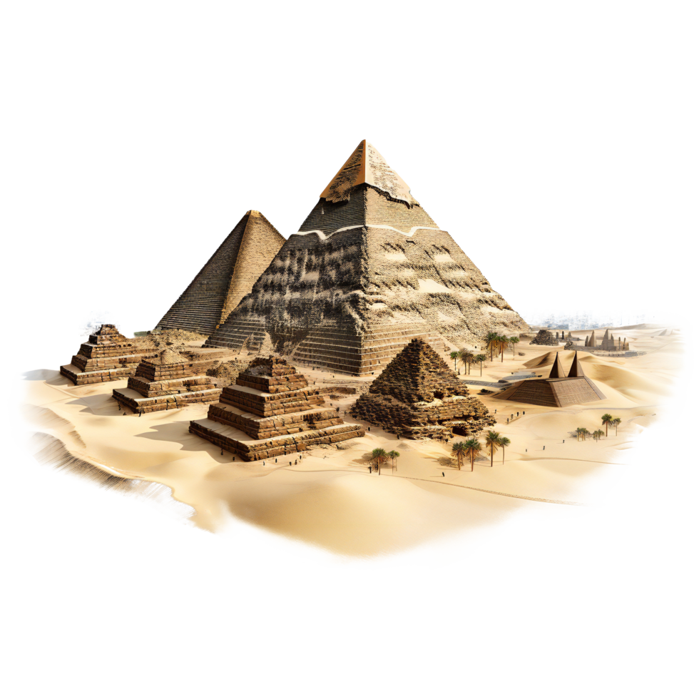 Pyramids of Giza, desert png