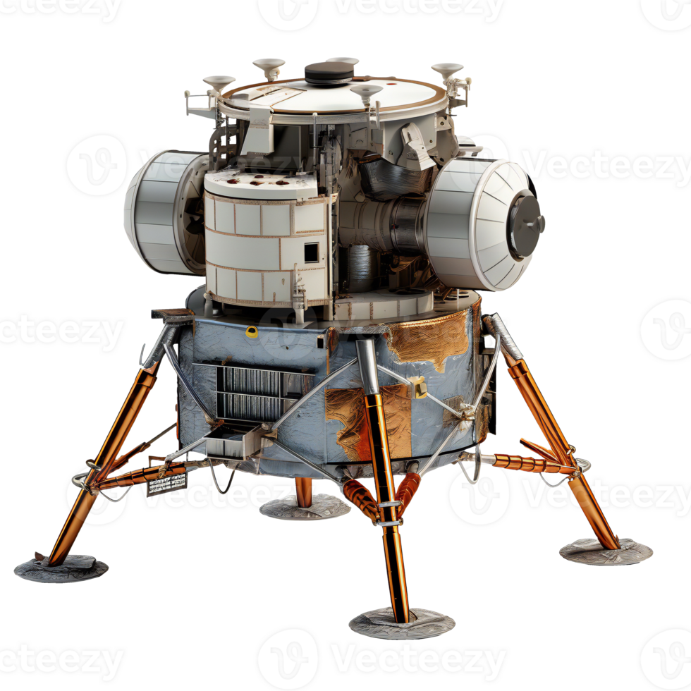 Lunar Module. Chandrayaan isolated on transparent png