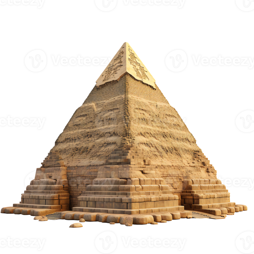 ancient egyptian pyramid isolated on transparent. Egyptian pyramids in Giza, ancient pharaoh tombs. png