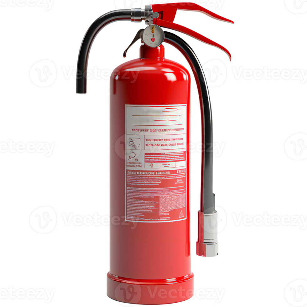 Fire extinguisher isolated on transparent png