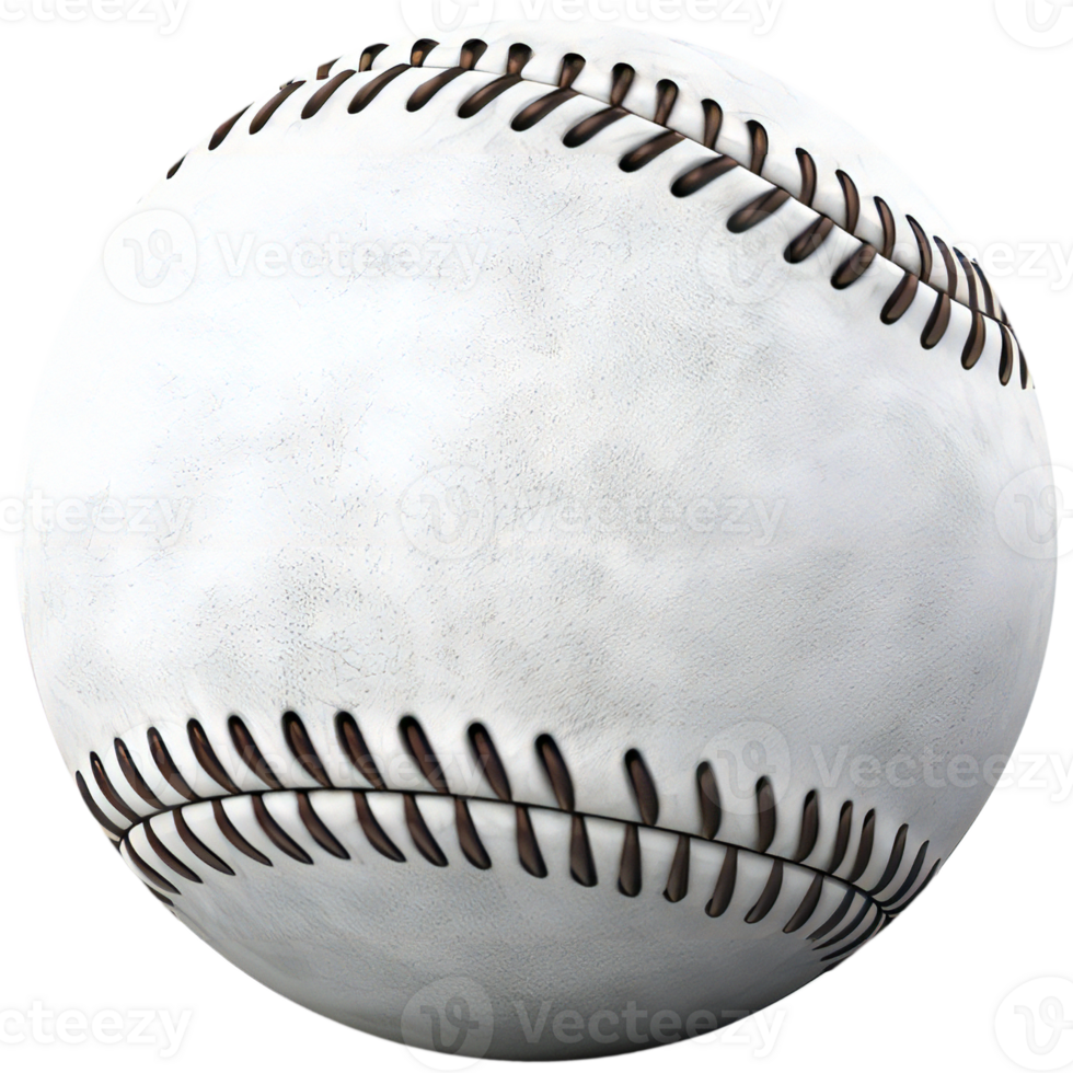 Baseball ball isolated on white with clipping path png