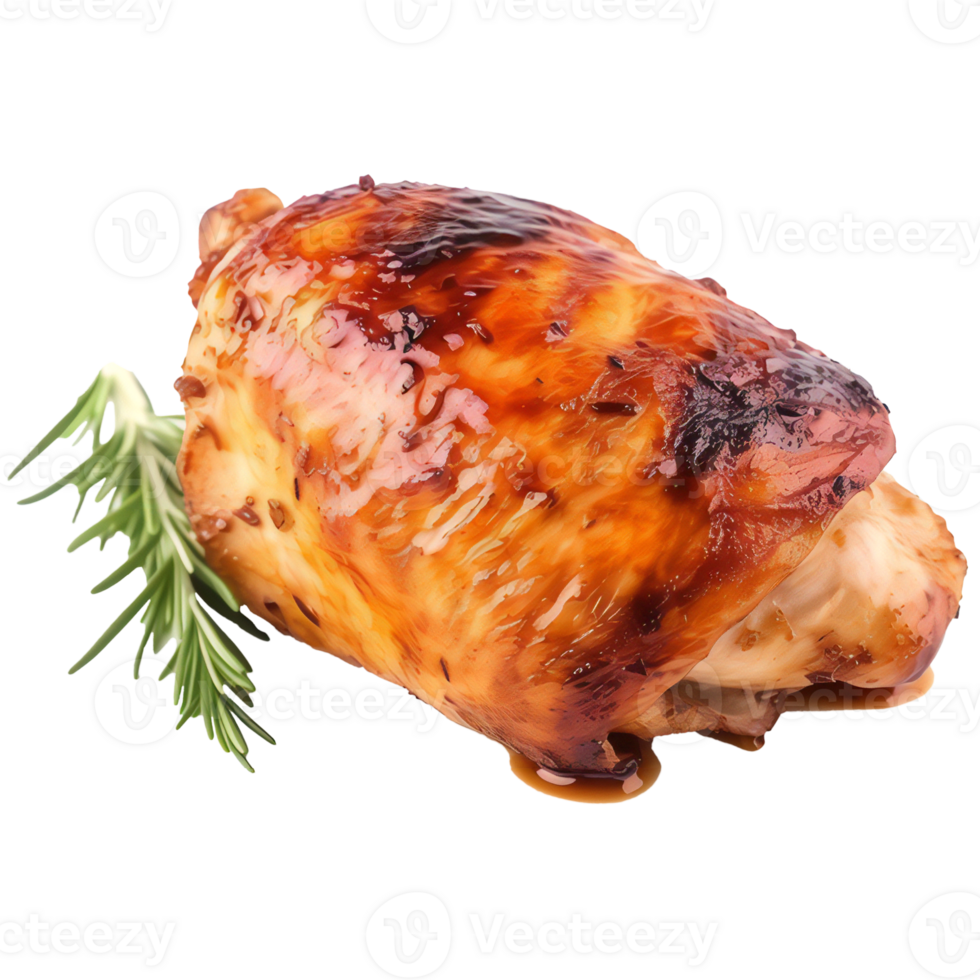 Delicious Grilled chicken isolated on transparent png