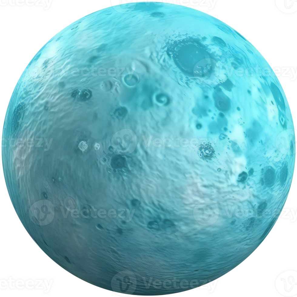 Solar System - Neptune. Isolated planet on transparent png