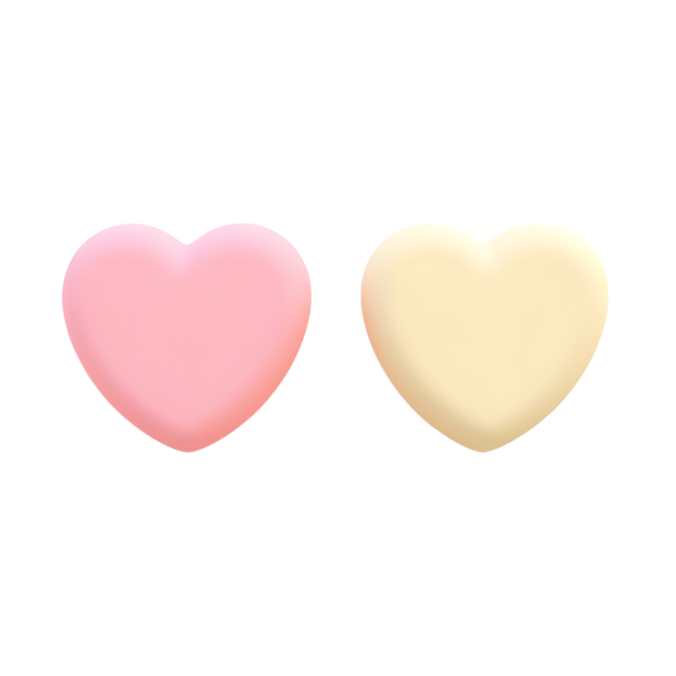 Pastel Pink and Yellow Heart Shapes Background Image png