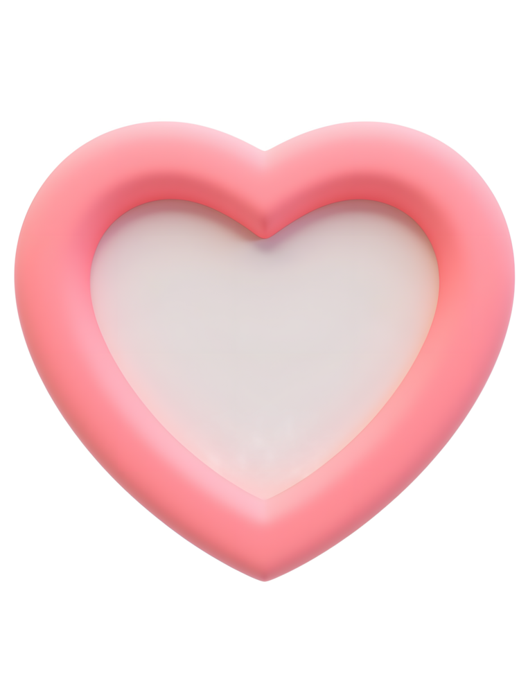Pink Heart Shaped Frame for Romantic Photos png