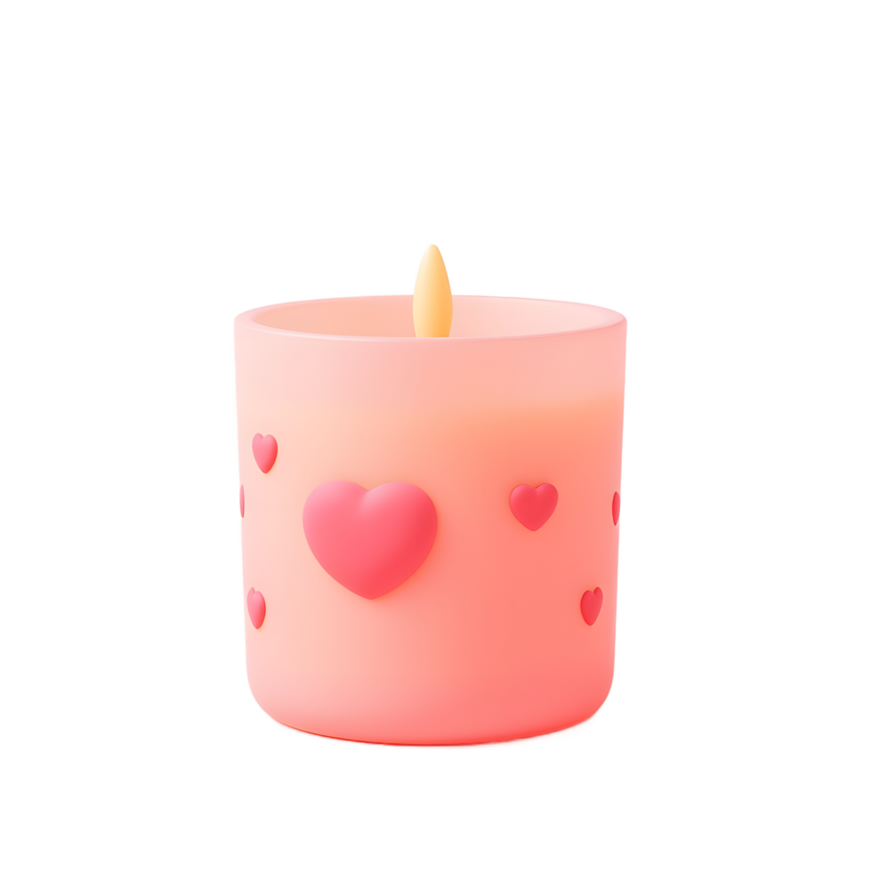 Heart Candle Romantic Decor Home Fragrance Gift png