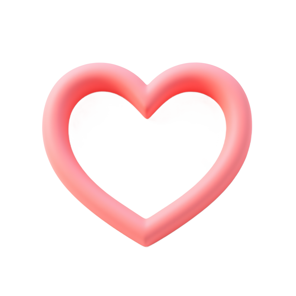 Pink 3D Heart Shape Background for Valentine's Day png