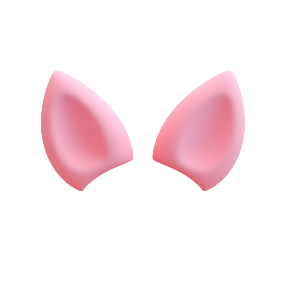Cute Pink Animal Ears Clipart for Fun Designs png