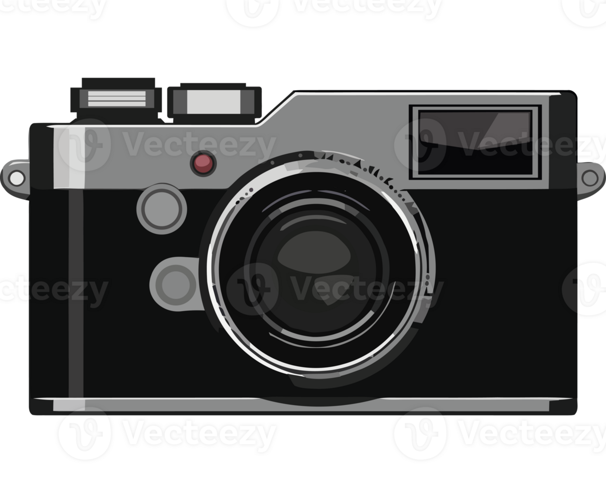 Antique camera lens captures icon isolated png
