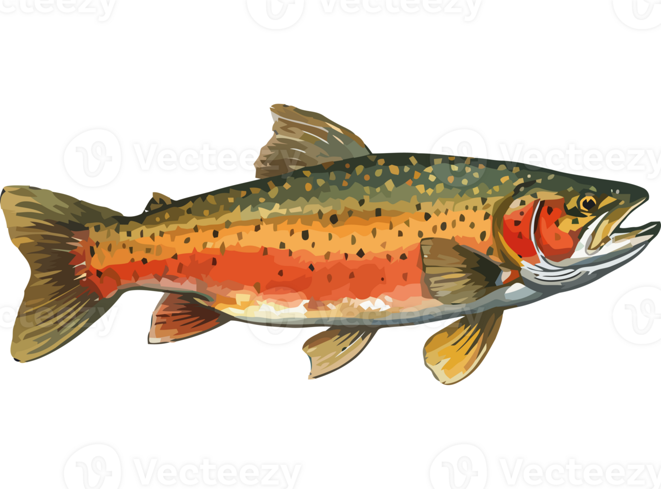 Hand painted illustration of gourmet seafood meal icon isolated png