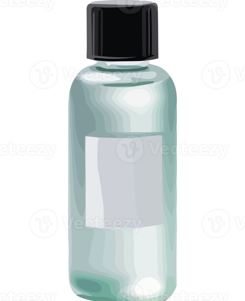 Transparent plastic container holds water png