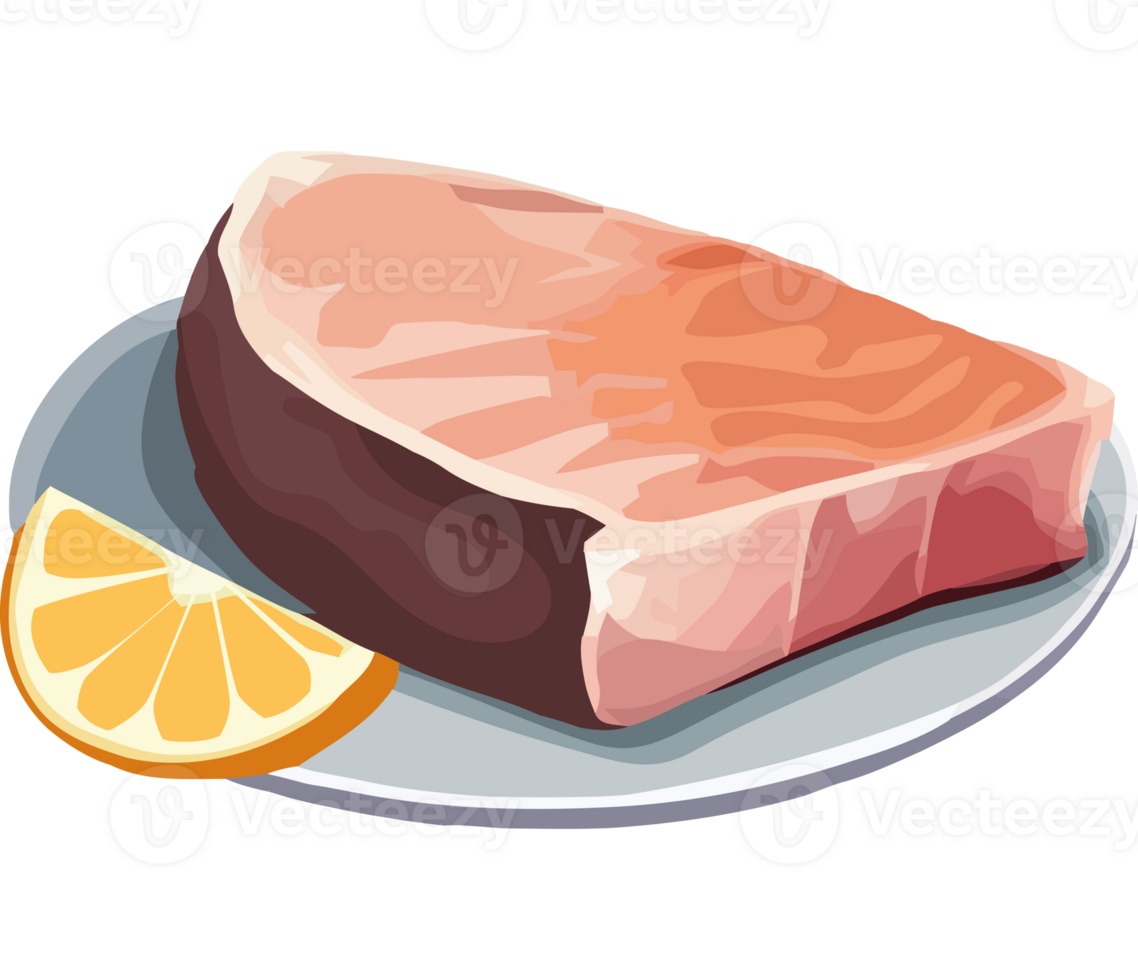 Fresh grilled seafood steak for lunch icon isolated png
