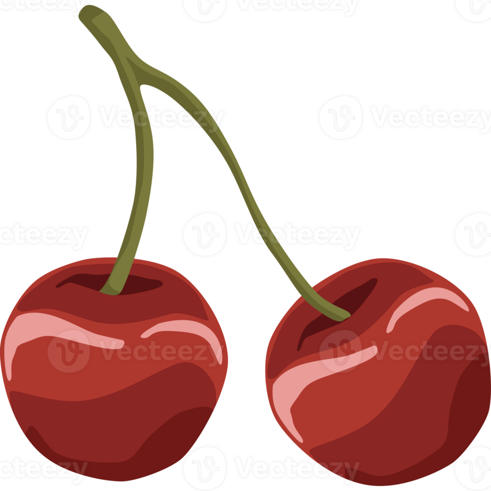 Two cherries icon isolated png