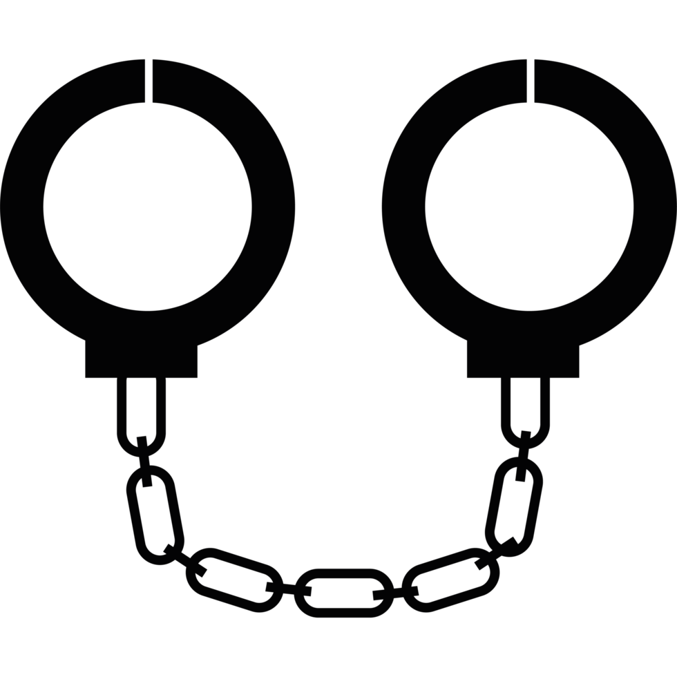 Handcuffs icon isolated png
