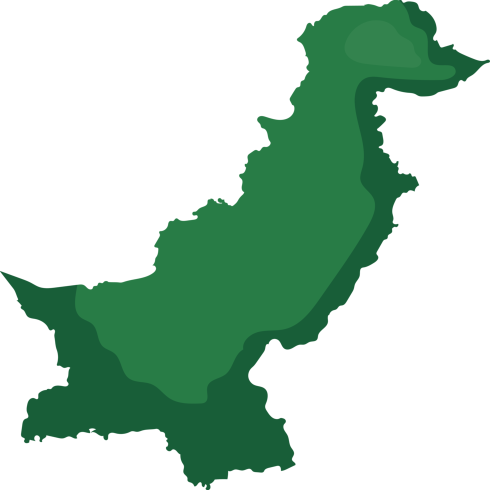 Pakistan map icon isolated png