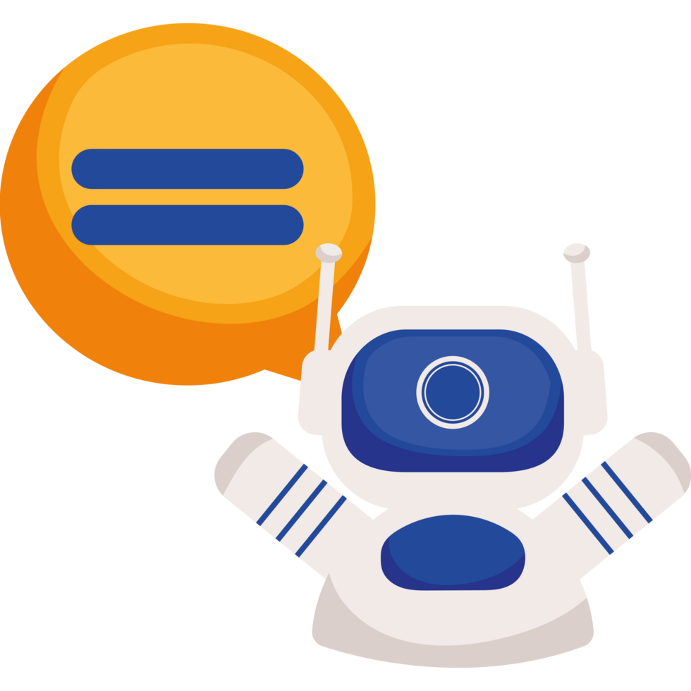Chatbot cartoon icon isolated png