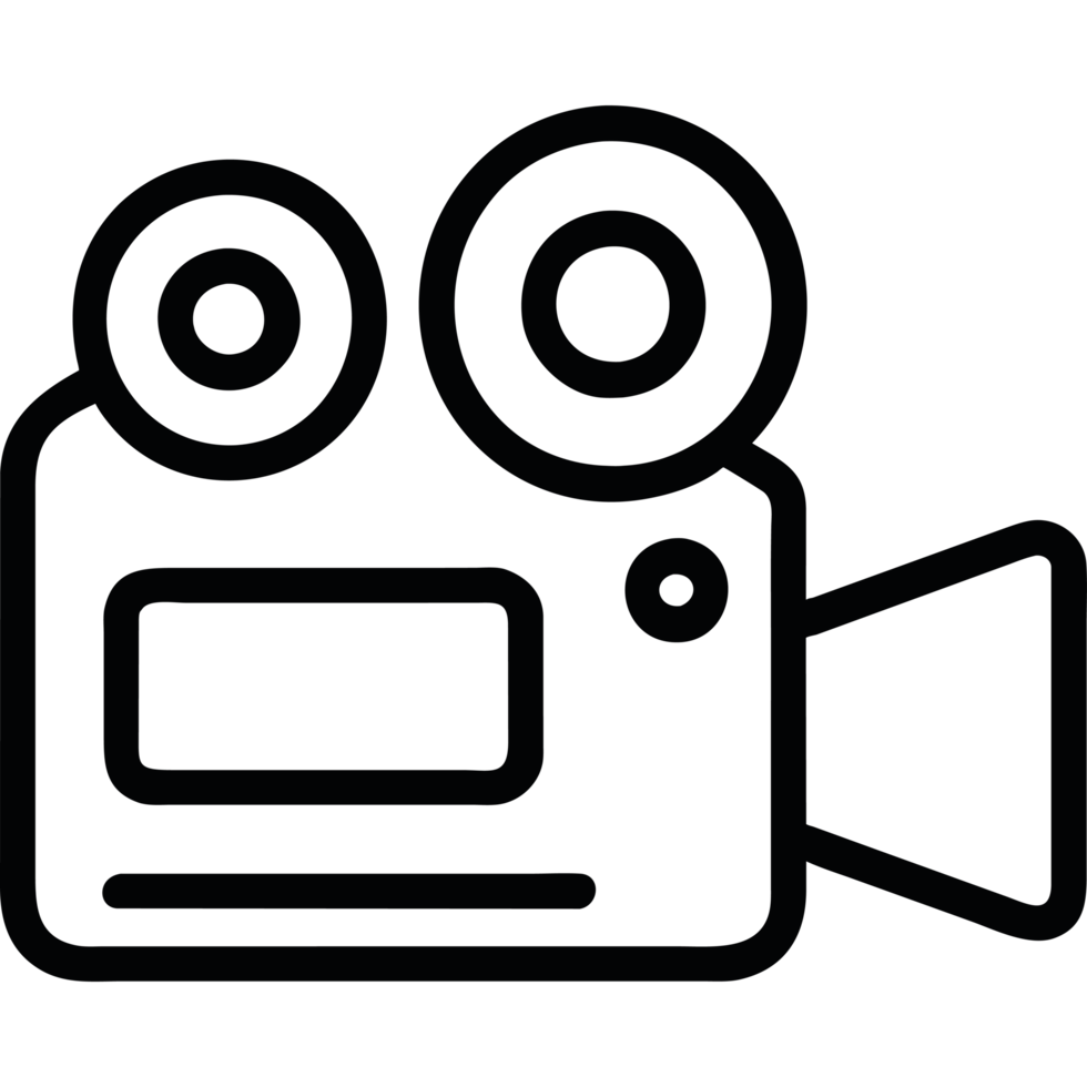 Movie camera icon isolated png