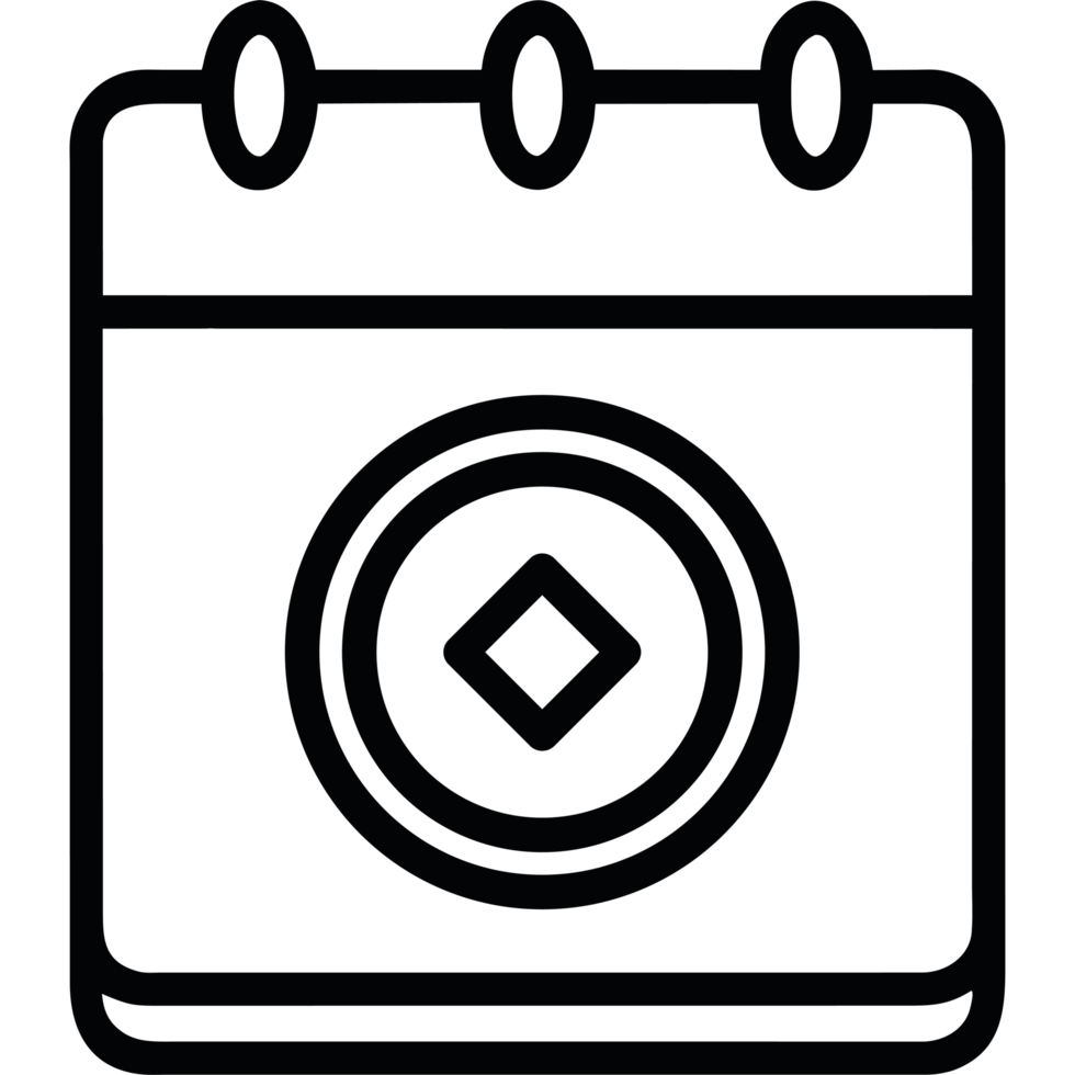 chinese calendar icon isolated png