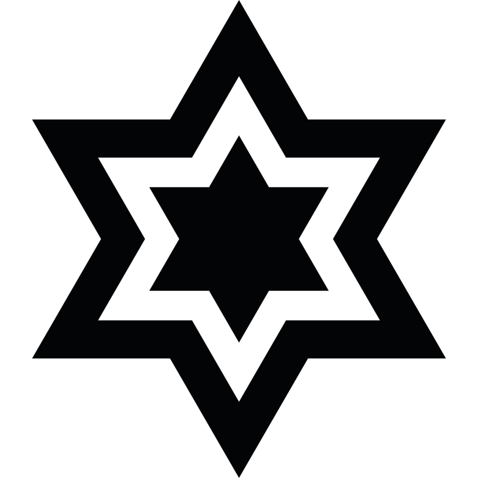 Star of david icon isolated png