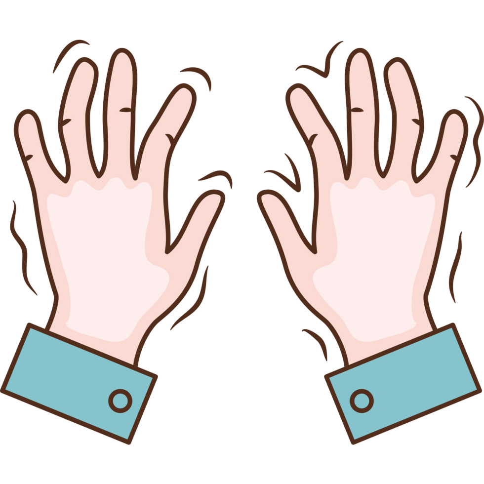 parkinson hands shaking isolated design png