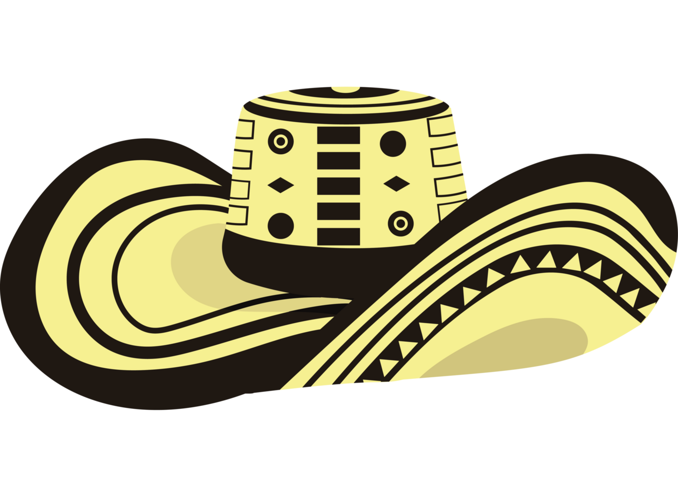 colombian vueltiao hat icon isolated png
