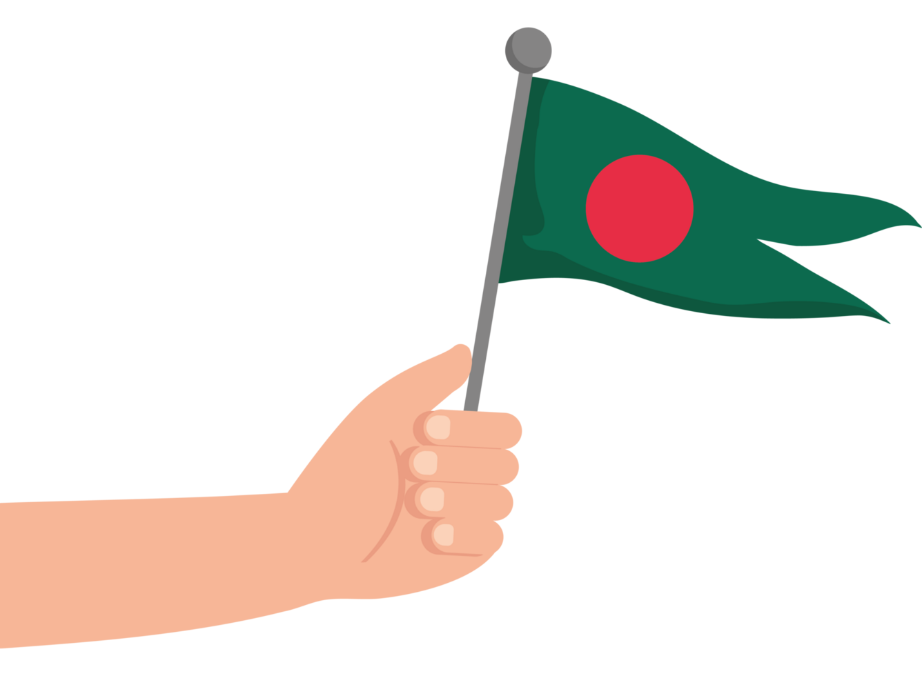 A hand holding a flag of bangladesh icon design png