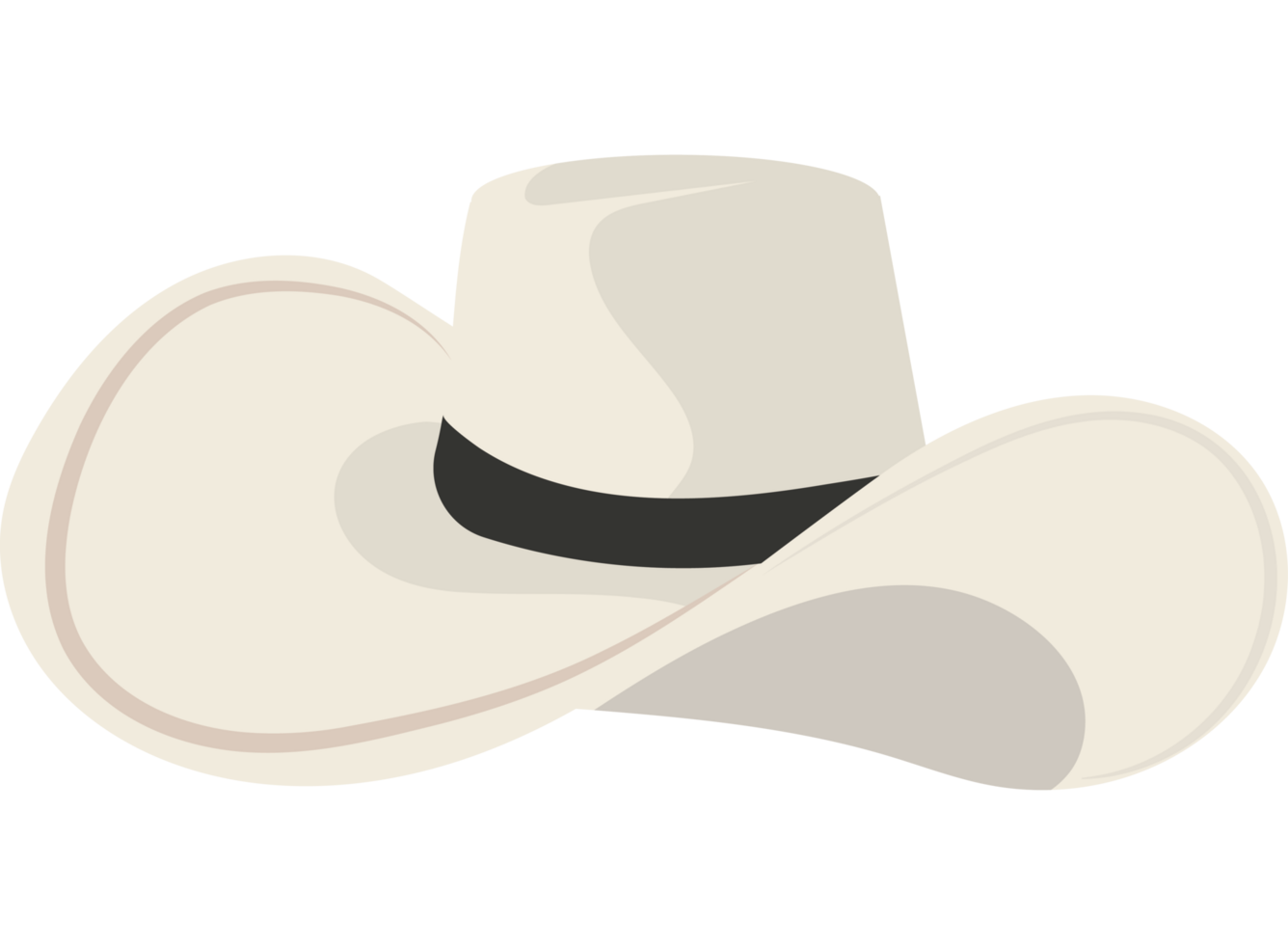 A white cowboy hat icon isolated png