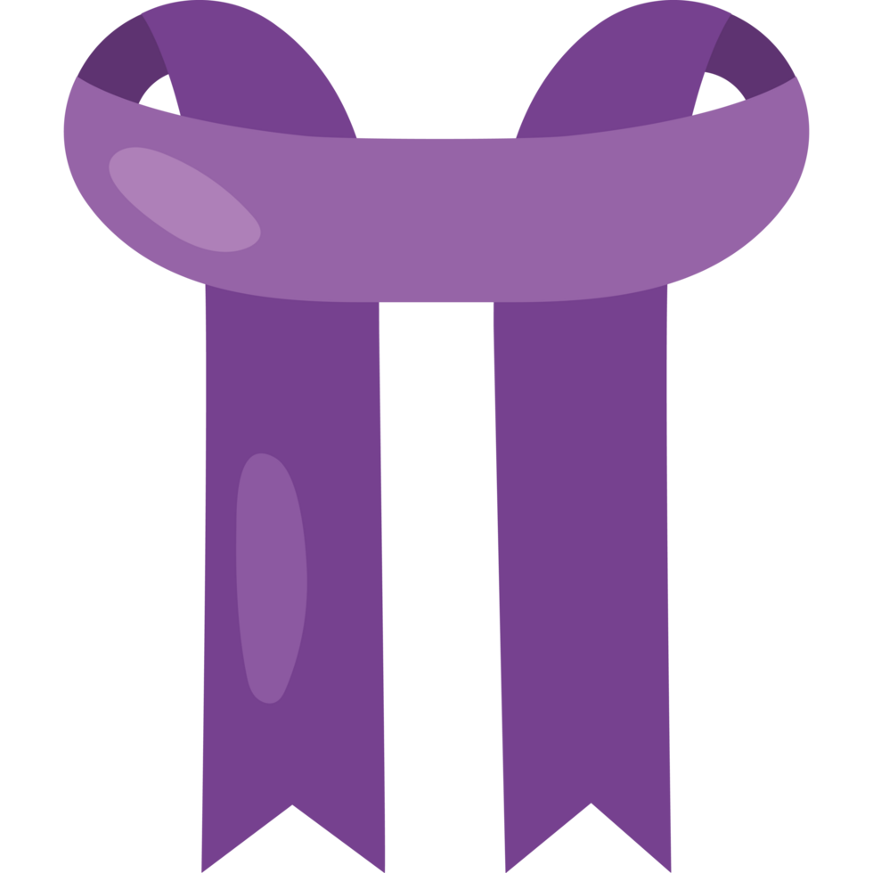 A purple ribbon icon isolated png