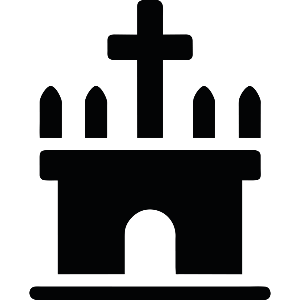 Catholic religion altar silhouette icon isolated png