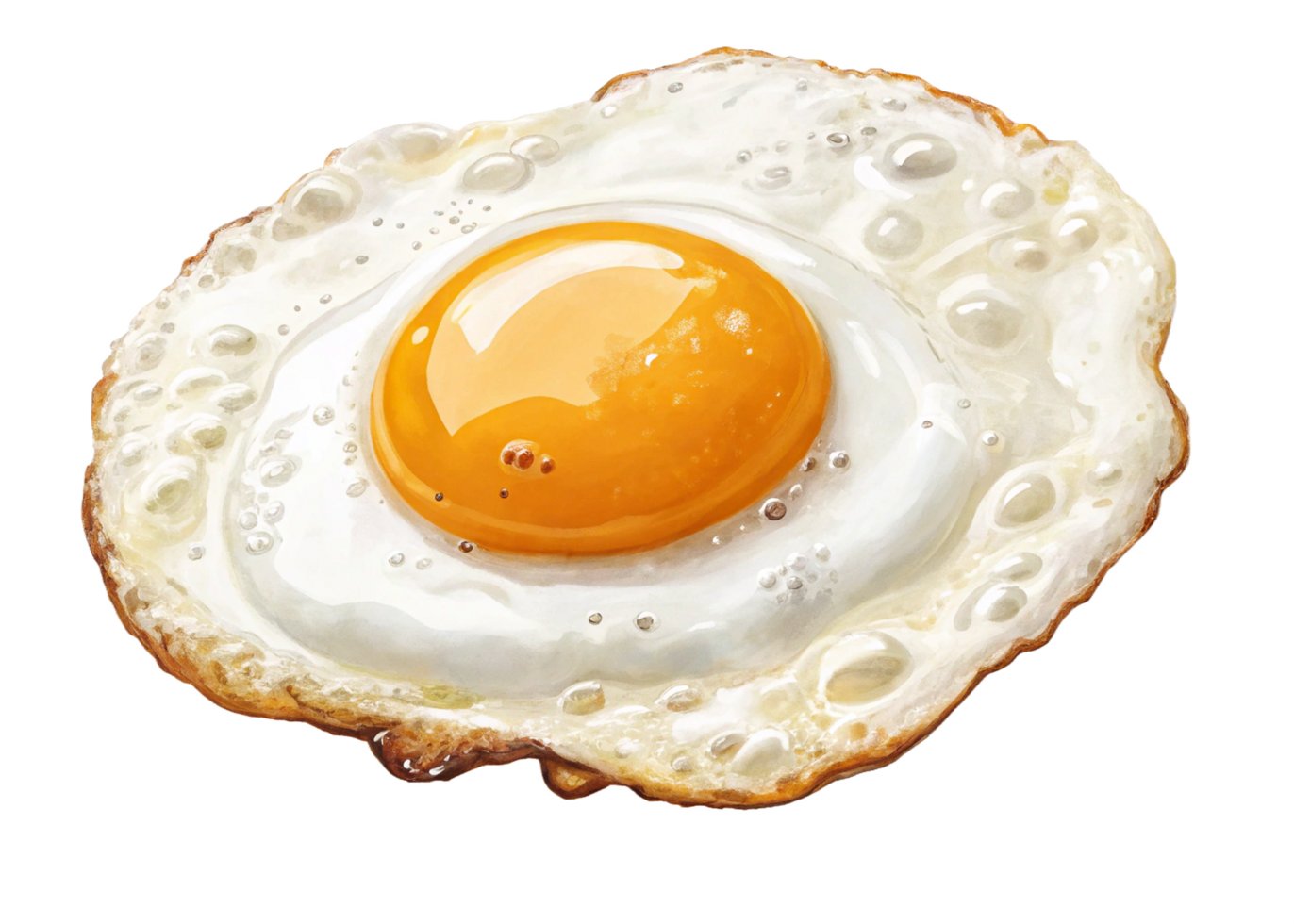 Perfectly Fried Egg, SunnySide Up, Delicious Breakfast, Yellow Yolk, White Albumen, Crispy Edges, Go png