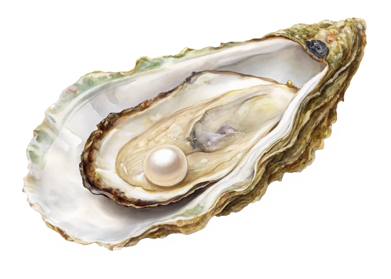 Oyster Shell Pearl Treasure Ocean Seafood Delicacy Coastal Gem png