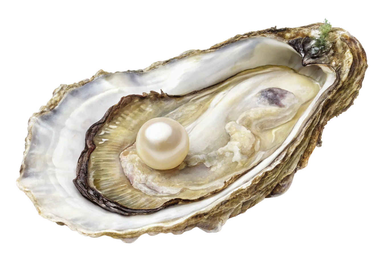 Luminous Pearl Inside Oyster Shell Natural Treasure, Ocean Gem png