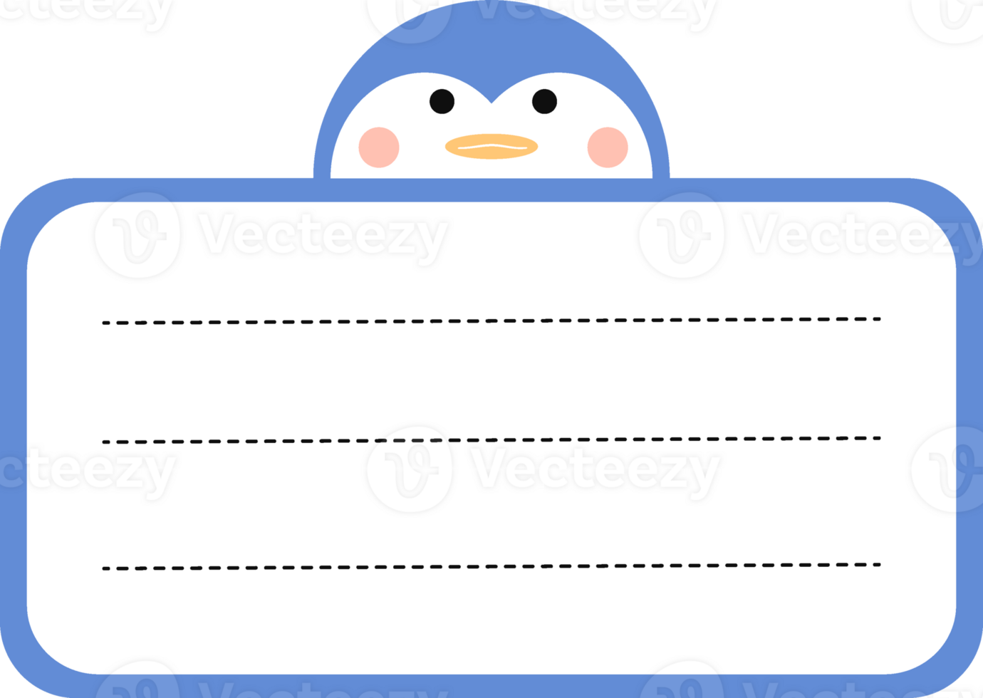Cute Pinguin Label Name png