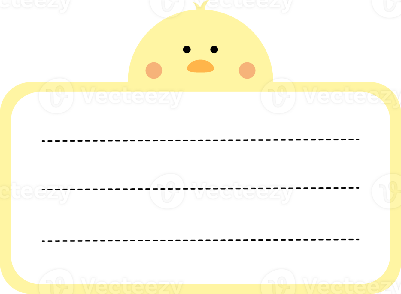 Cute Chick Label Name png