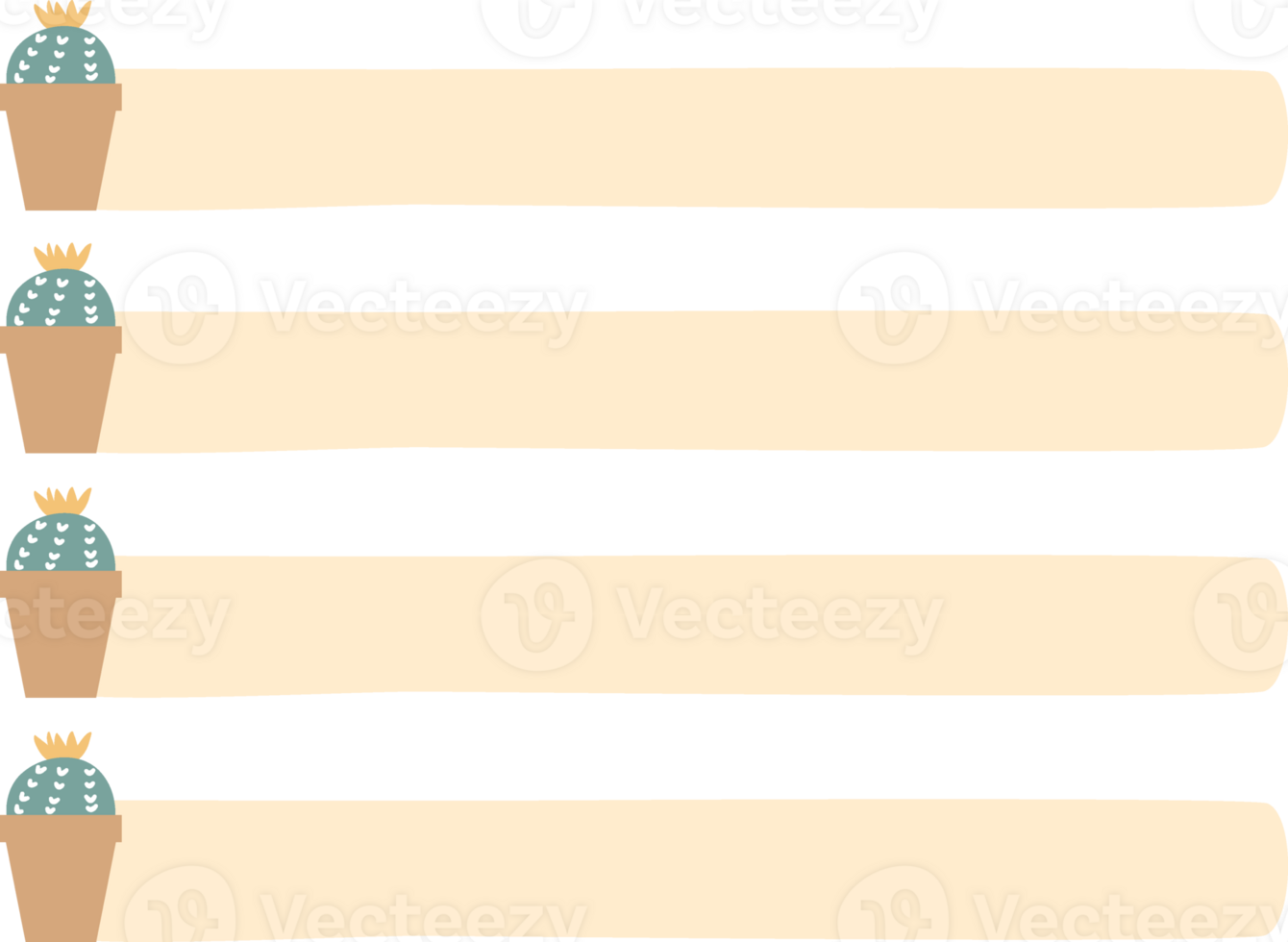 cute cactus to do list png