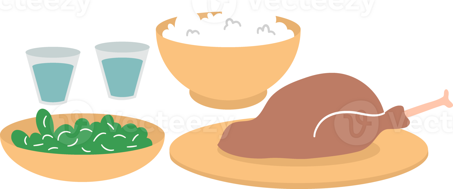 illustration of healthy meal for iftar png