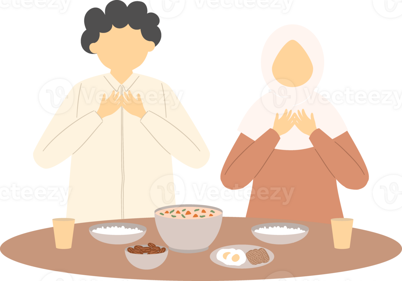 moeslim couple iftar party png