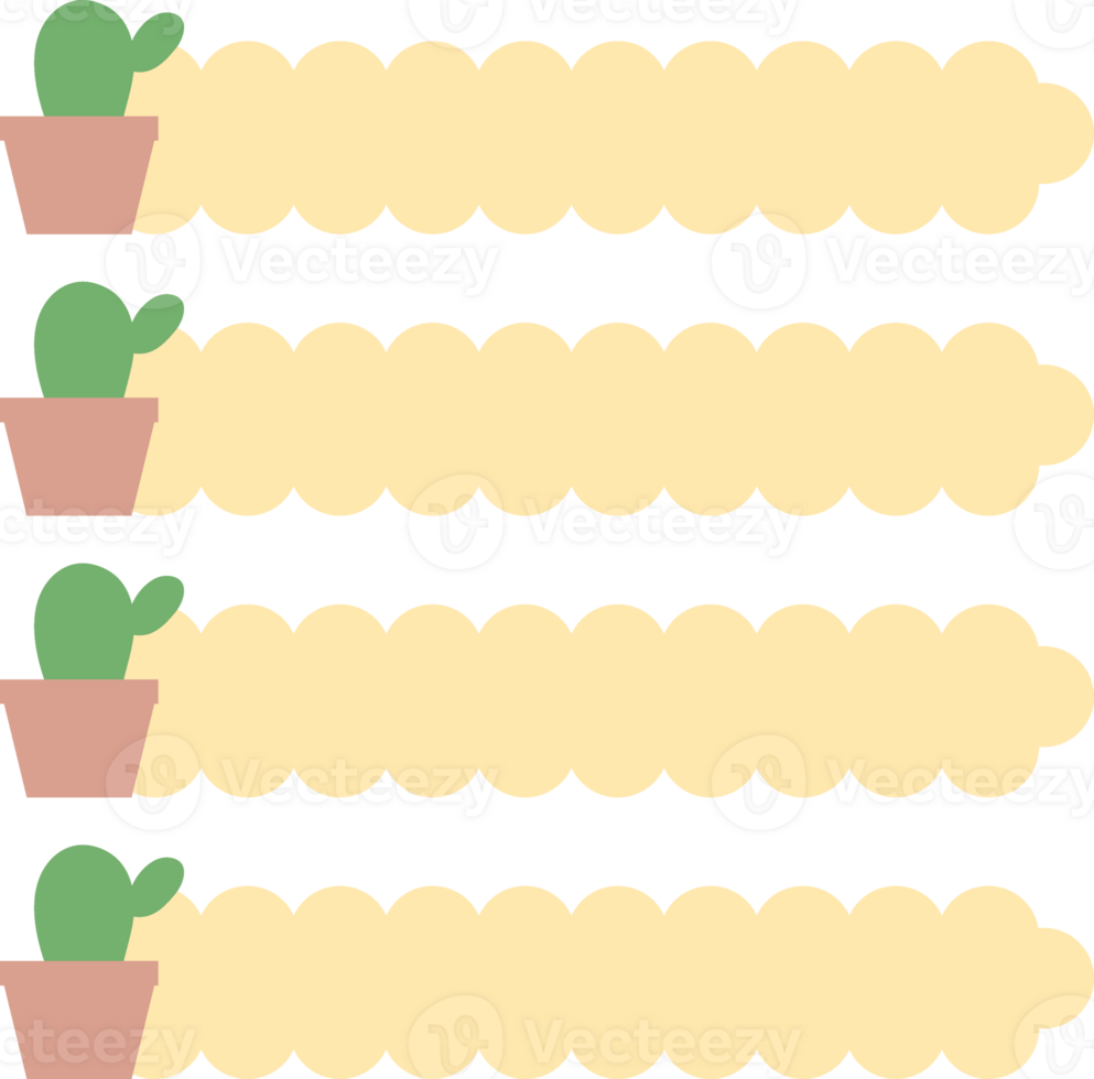 to do list with mini cactus png