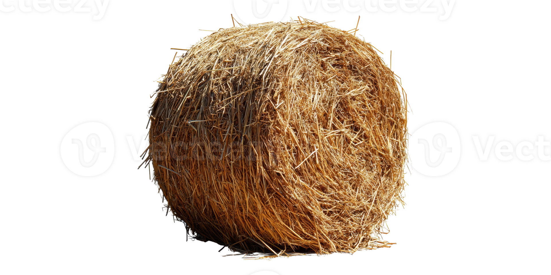 Round hay bale on transparent background png