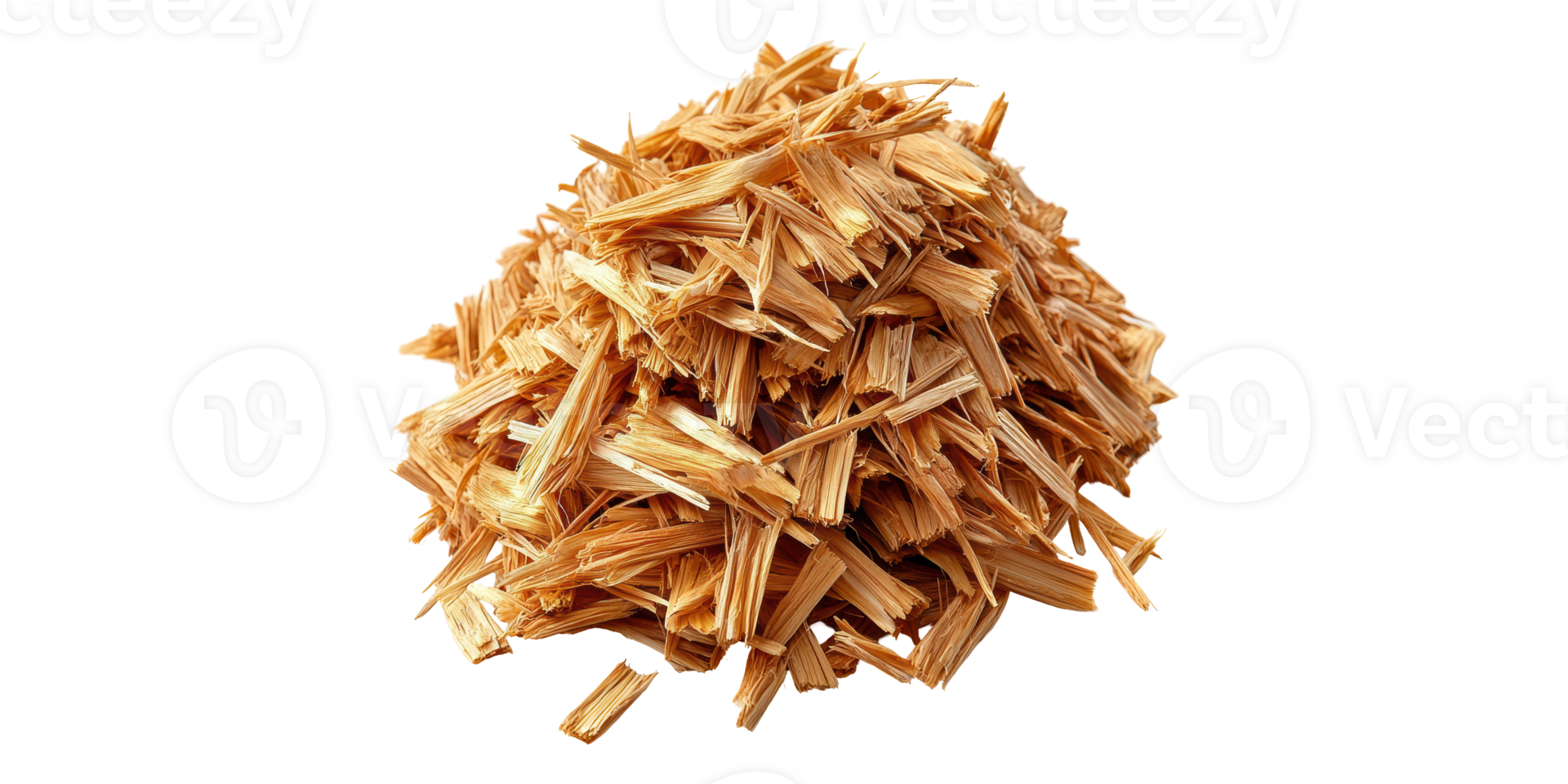 Pile of wooden shavings isolated on transparent background png