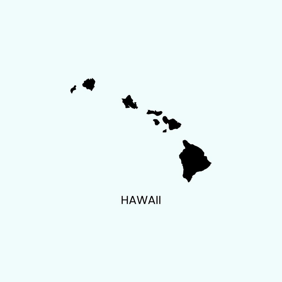 Hawaii map outline illustration. vector
