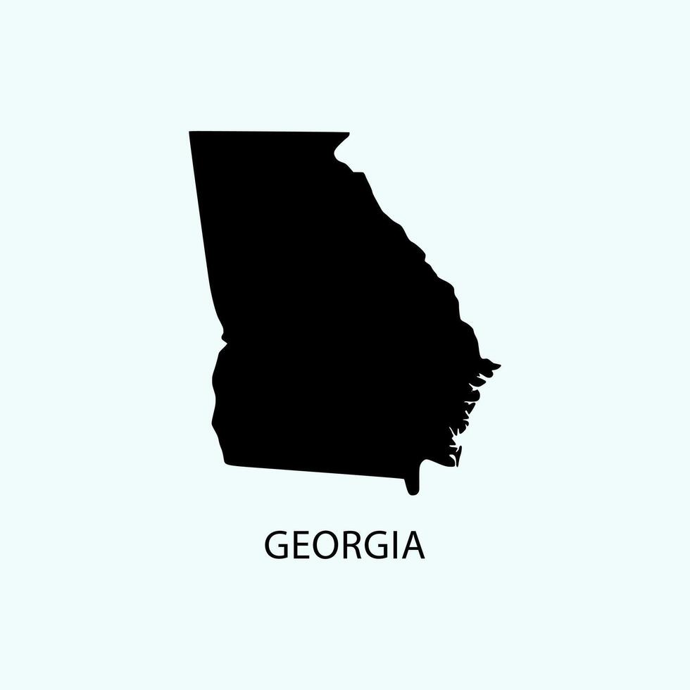 Georgia map on a white background. vector