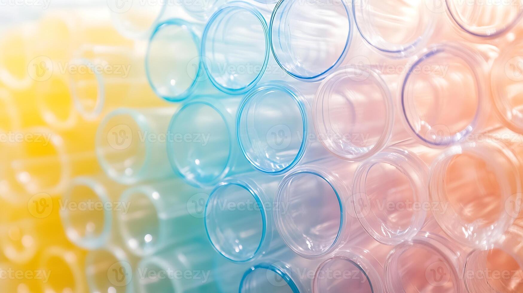 Abstract Array of Gradient Test Tubes in Modern Scientific Research Laboratory photo